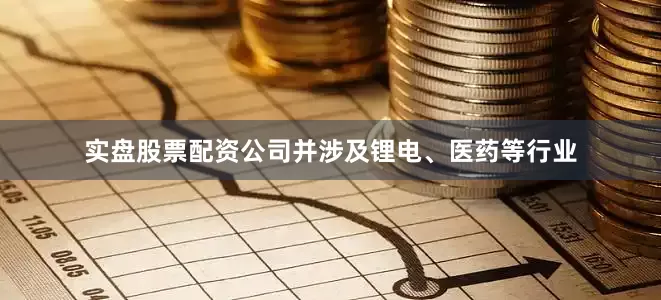 实盘股票配资公司并涉及锂电、医药等行业